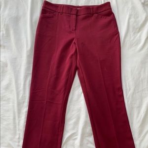 Burgundy boot cut dress pants